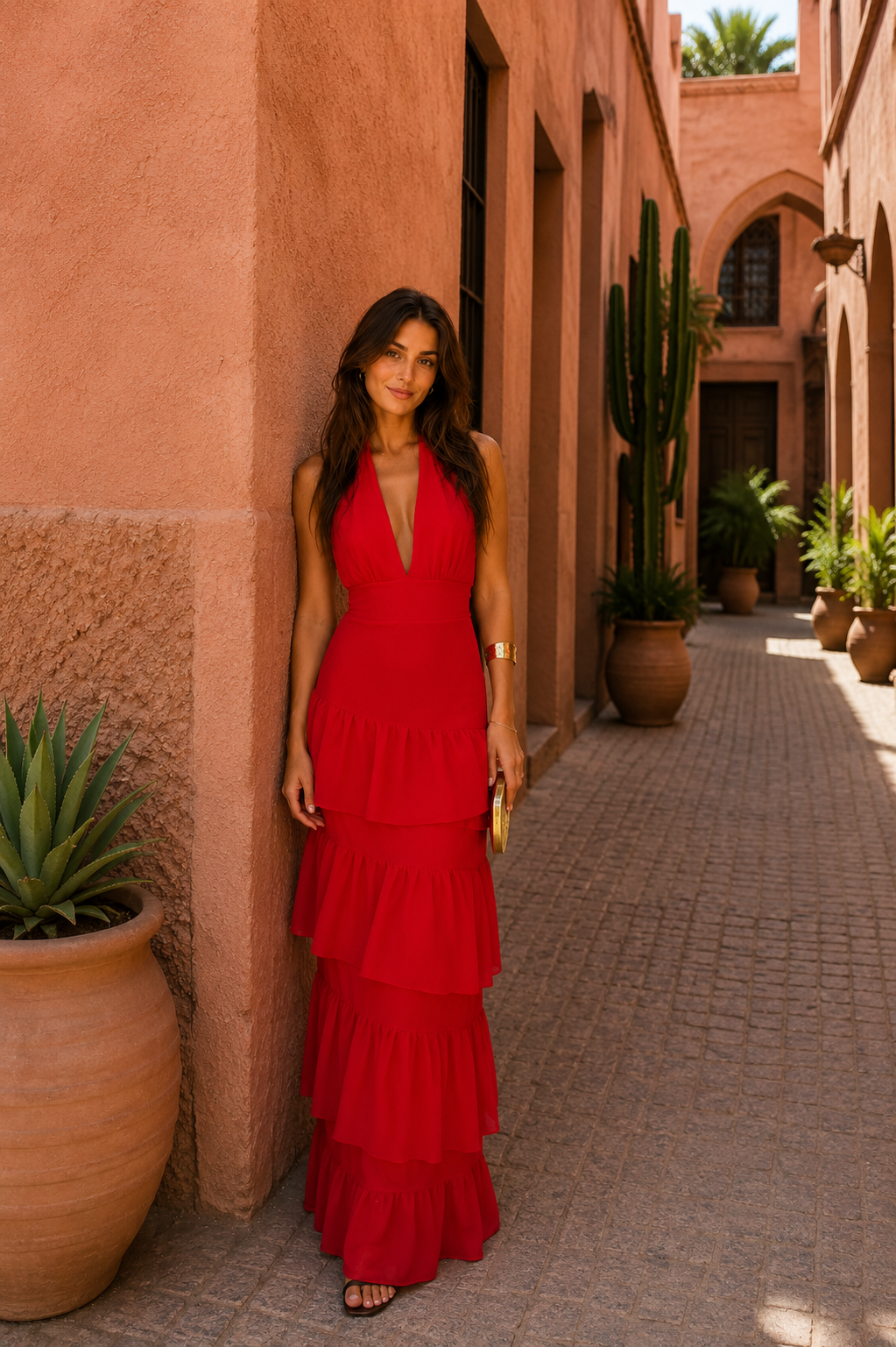VESTIDO MANILA EN ROJO