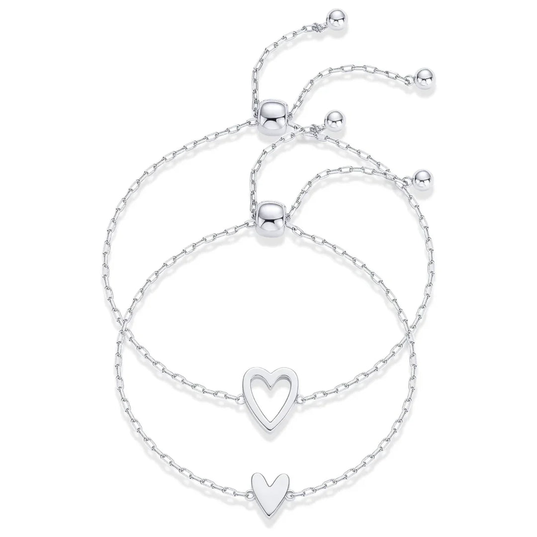 SET DE PULSERAS CON CORAZÓN