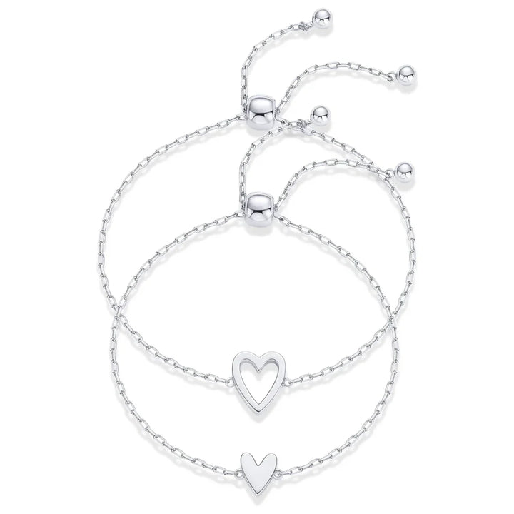 SET DE PULSERAS CON CORAZÓN