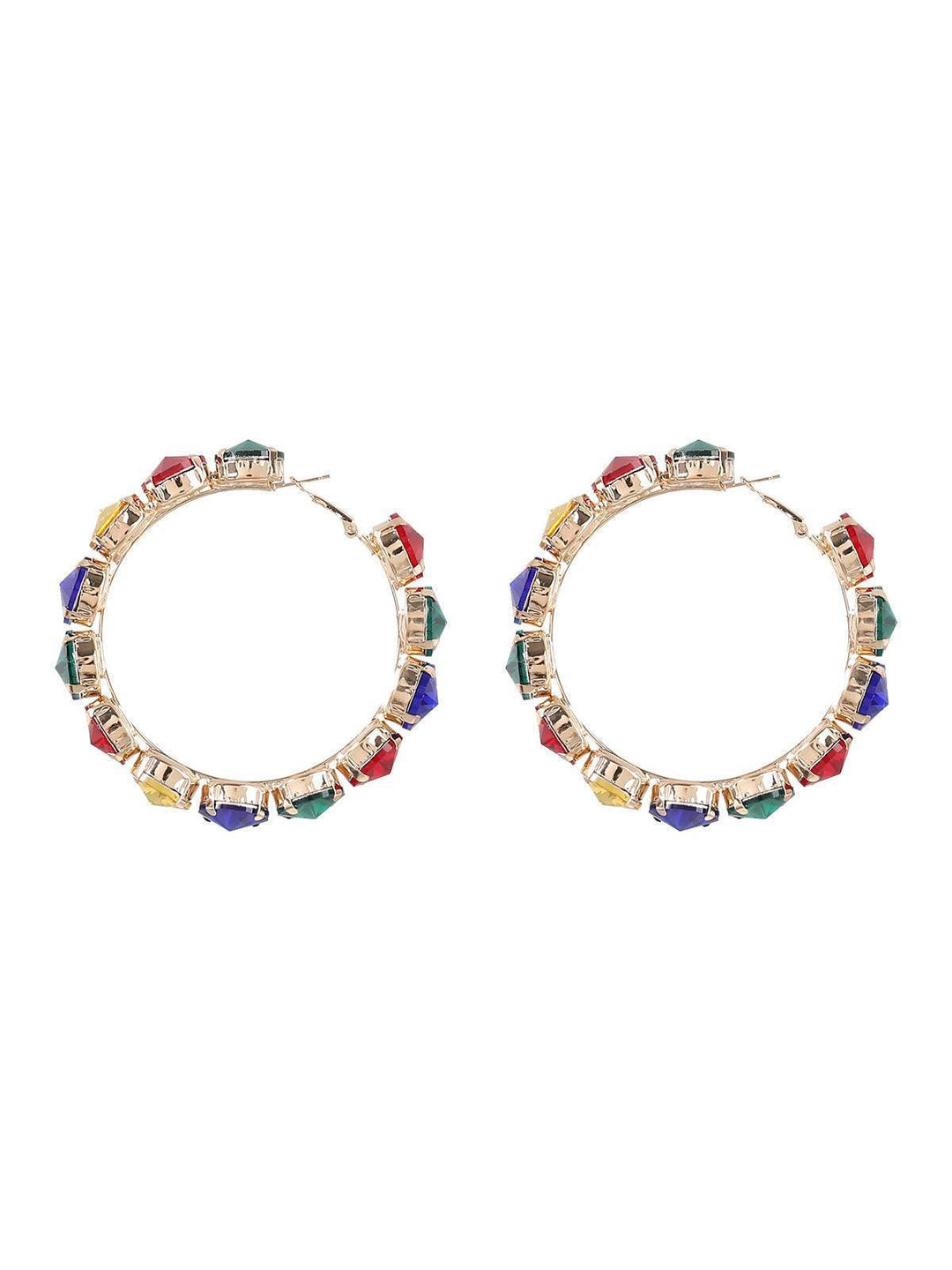 PENDIENTES ARO CON PIEDRAS ENGASTADAS