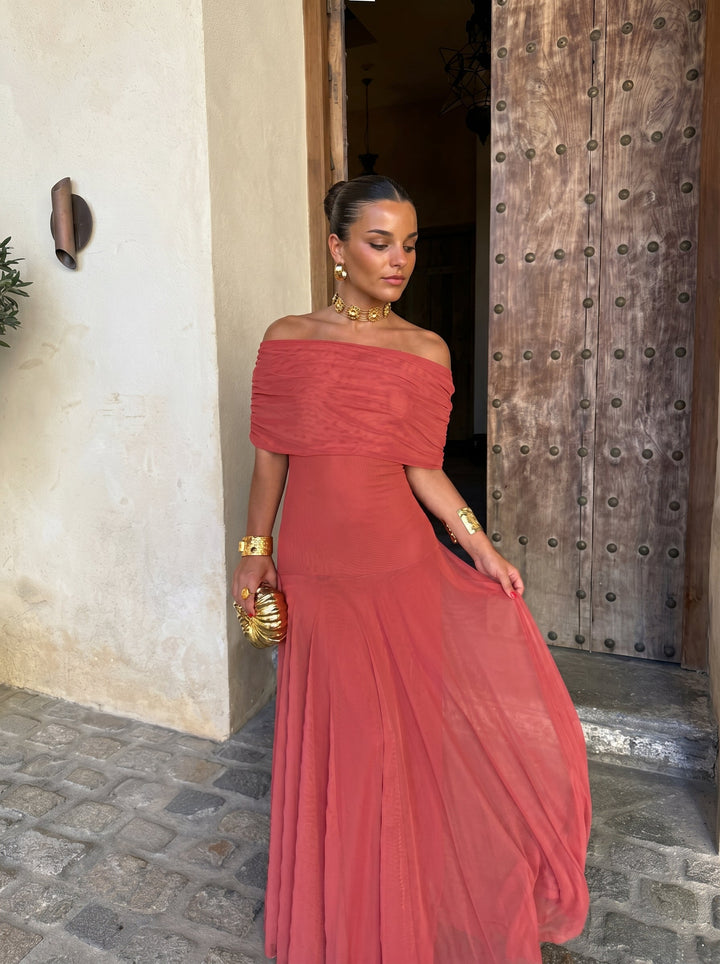 VESTIDO TOLEDO EN TERRACOTA