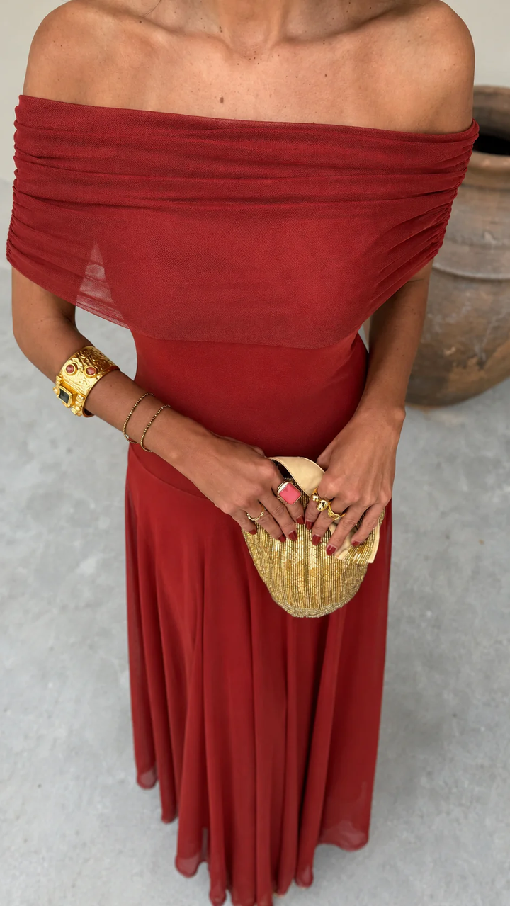 VESTIDO TOLEDO EN ROJO