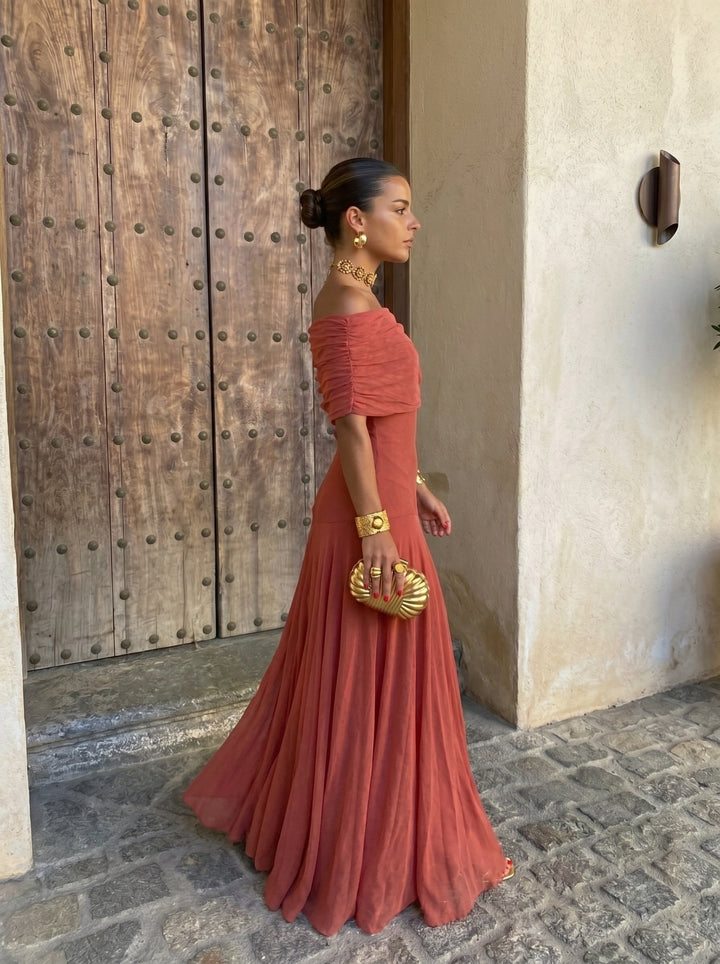 VESTIDO TOLEDO EN TERRACOTA