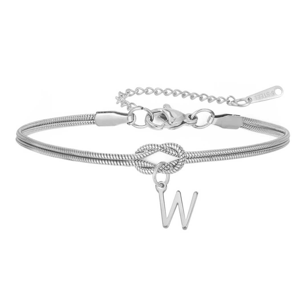 PULSERA NUDO CON INICIAL