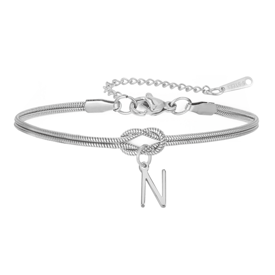 PULSERA NUDO CON INICIAL