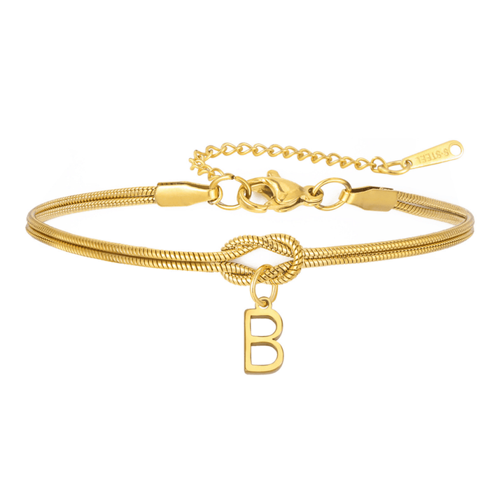 PULSERA NUDO CON INICIAL