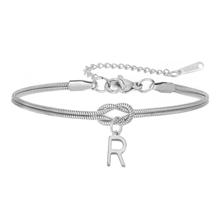 PULSERA NUDO CON INICIAL