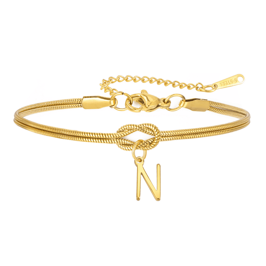PULSERA NUDO CON INICIAL