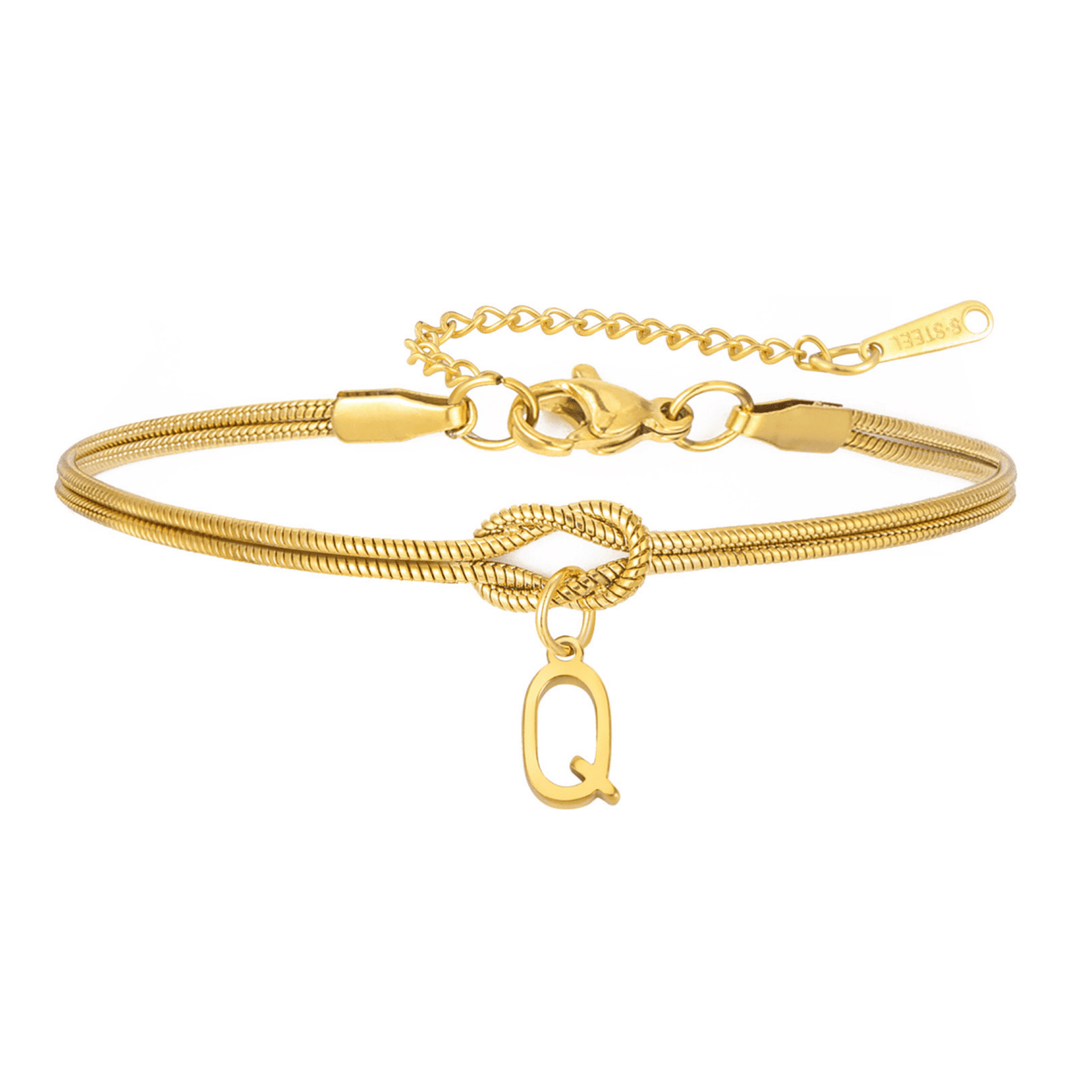 PULSERA NUDO CON INICIAL